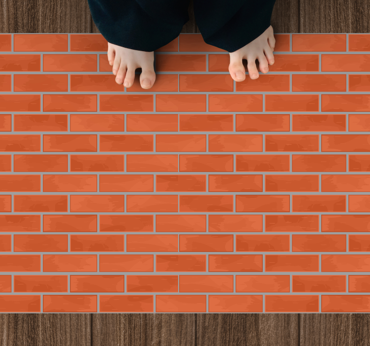 Tapete de textura de tijolos vermelhos - TenStickers
