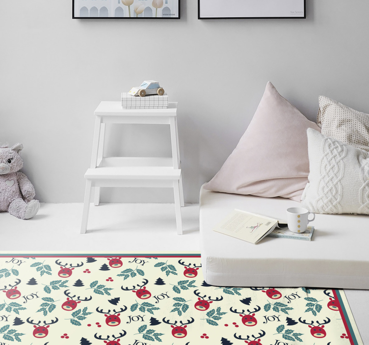 Tapete de quarto de vinil alegria e rena - TenStickers