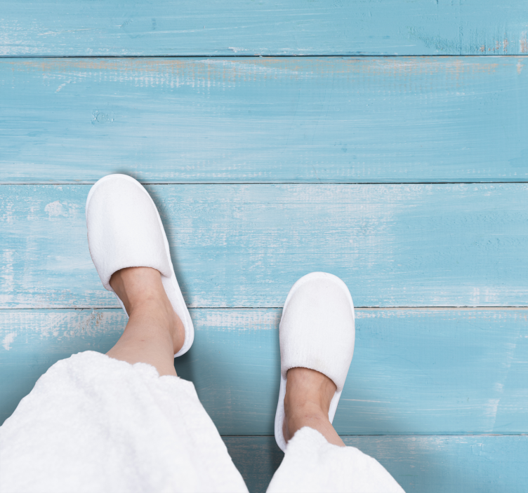 Tapete de vinil de texturas madeira azul marinho - TenStickers