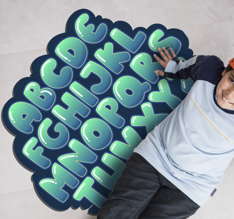 Tapete de vinil do alfabeto bolhas  - TenStickers