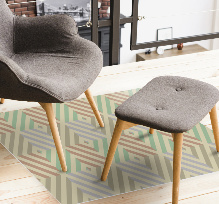 Tapete de vinil geométrico de formas abstratas - TenStickers