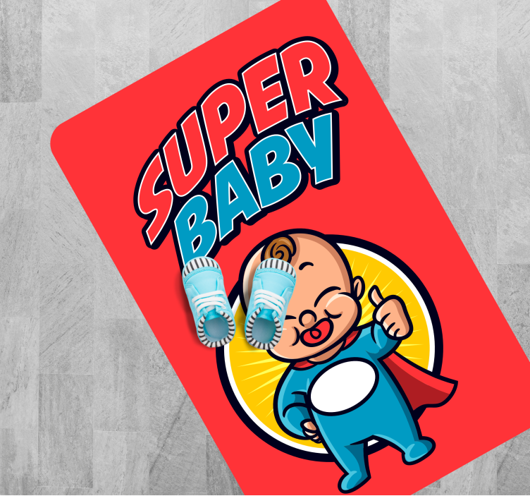 Tapete de vinil infantil super-herói bebê - TenStickers