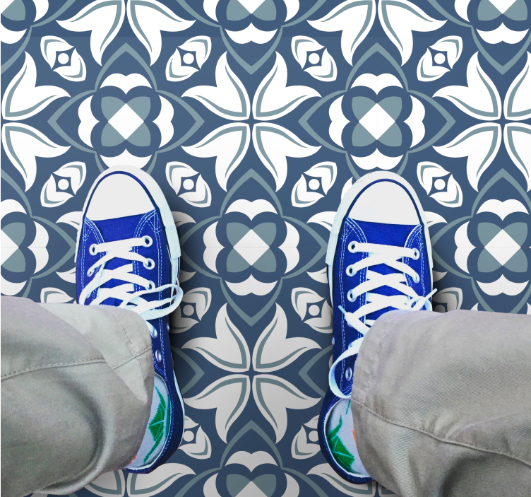 Tapete vinílico azulejos elementos botânicos graciosos - TenStickers