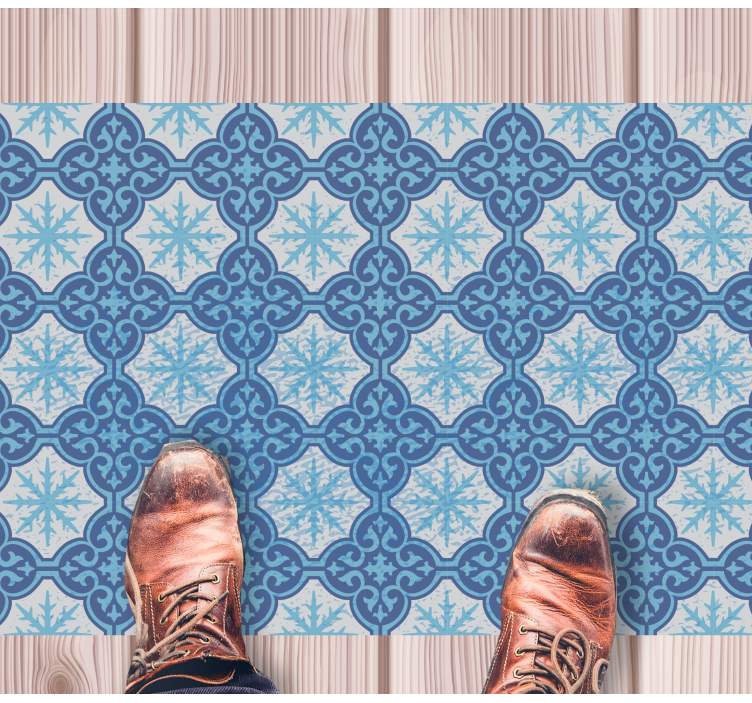 Tapete vinílico azulejos emblema do floco de neve - TenStickers