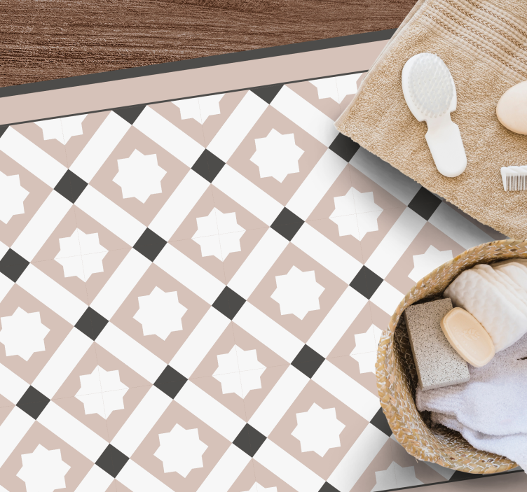 Tapete vinílico casa de banho estrelas gométricas - TenStickers