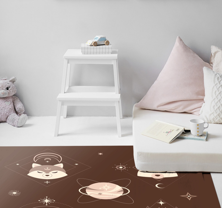 Tapete de vinil nordic wolf kids - TenStickers