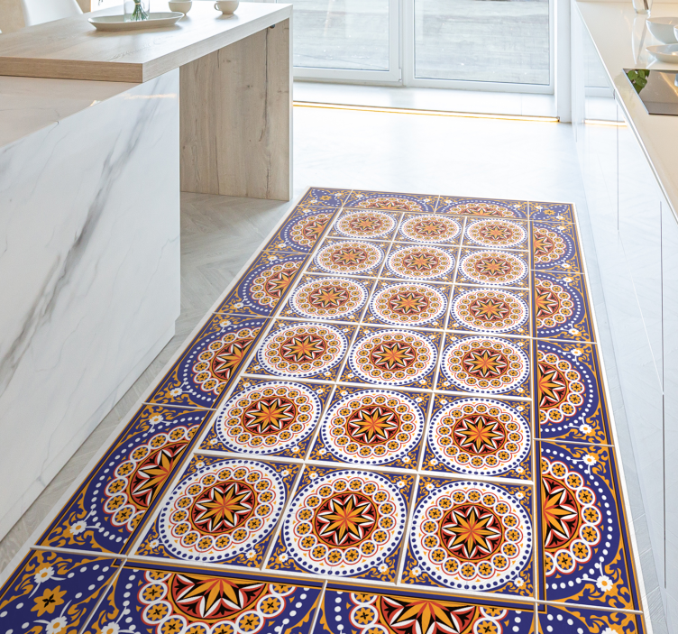 Tapete de vinil cozinha ladrilhos coloridos - TenStickers