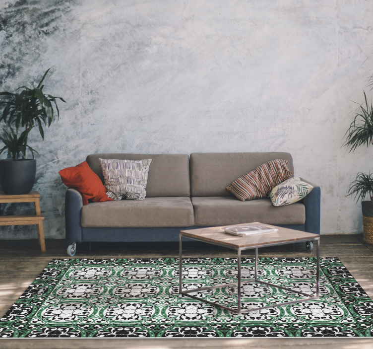 Bonito tapete de vinil para sala de estar Mosaico - TenStickers