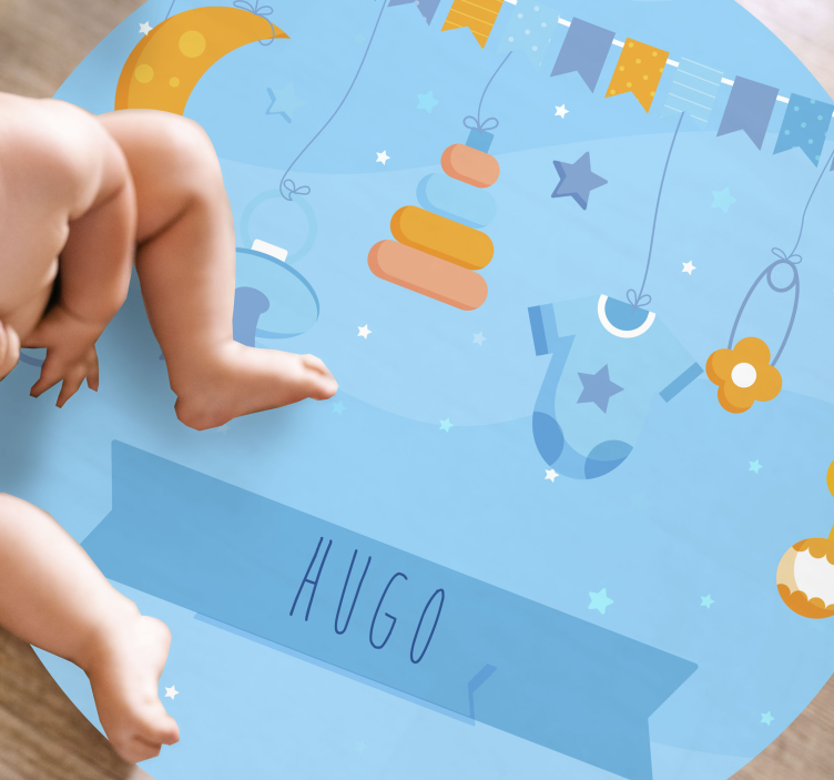 Tapete personalizado bebê menino nascido - TenStickers