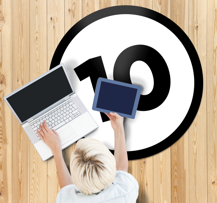 Tapete de vinil personalizado número de carro de corrida - TenStickers