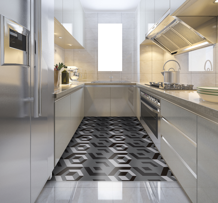 Tapete vinílico retangular geométrico - TenStickers