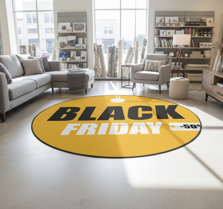 Tapete em vinil black friday círculo personalizado - TenStickers