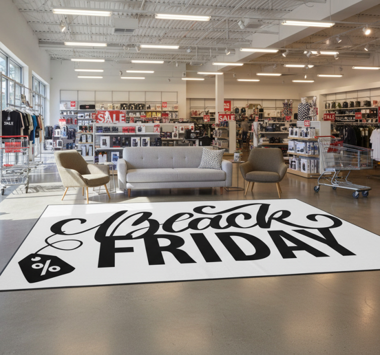 Tapete em vinil black friday com etiquetas bonitas - TenStickers