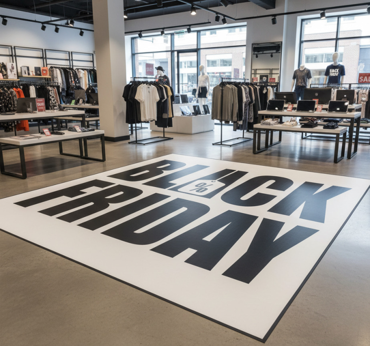 Tapete em vinil black friday fundo branco simples - TenStickers