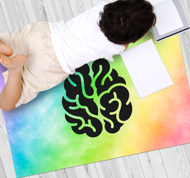 Tapete em vinil infantil arco-íris educacional - TenStickers