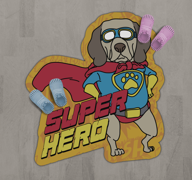 Tapete em vinil infantil cão super-herói - TenStickers