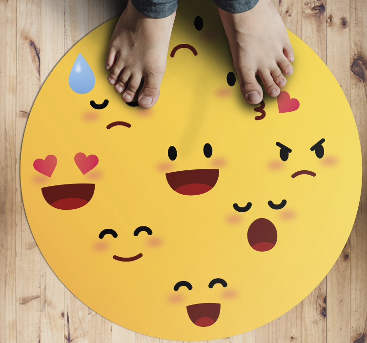 Tapete vinílico juvenil colagem de emojis - TenStickers
