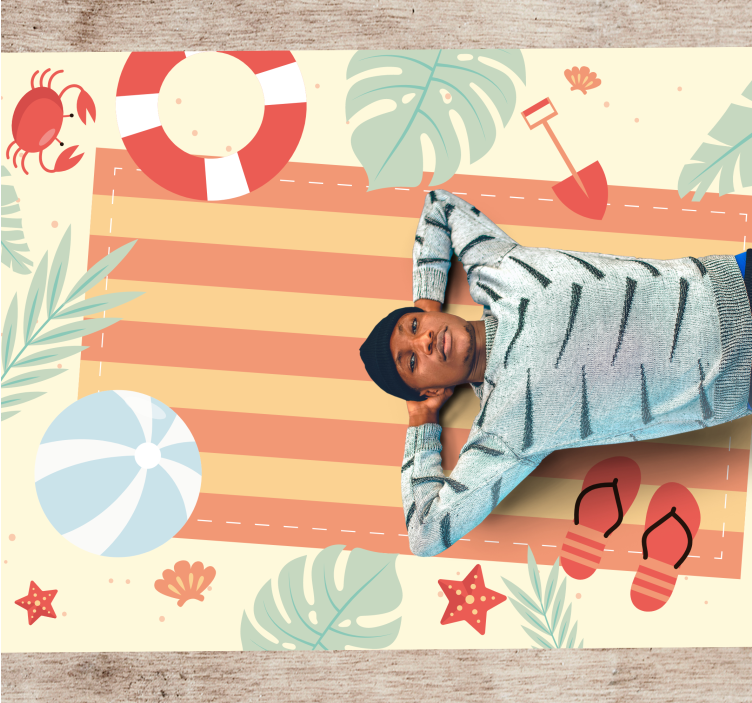 Tapete em vinil infantil cena de vibrações de verão - TenStickers