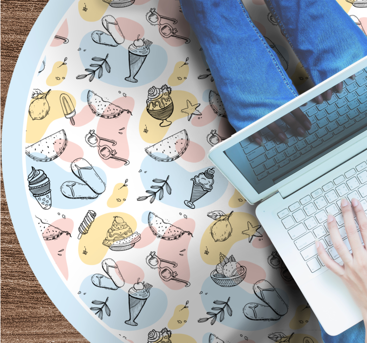 Tapete em vinil infantil coleção de doces deliciosos - TenStickers