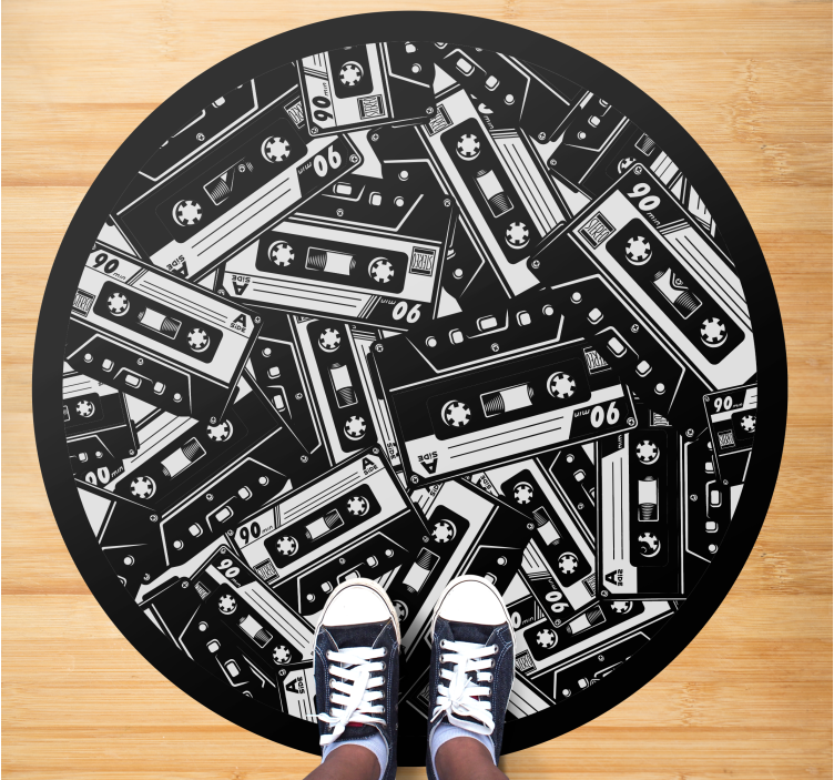 Tapete em vinil infantil conceito de fita cassete - TenStickers