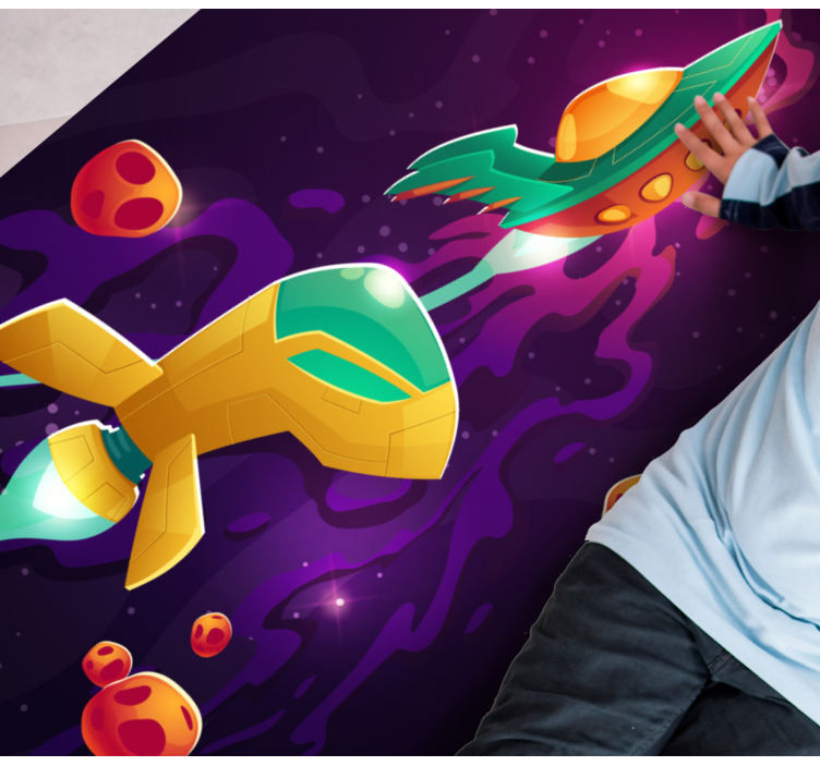 Tapete em vinil infantil conceito de jornada cósmica - TenStickers