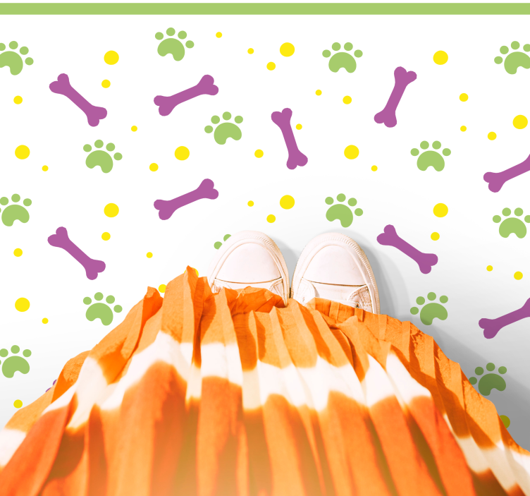 Tapete em vinil infantil diversão com pegadas - TenStickers