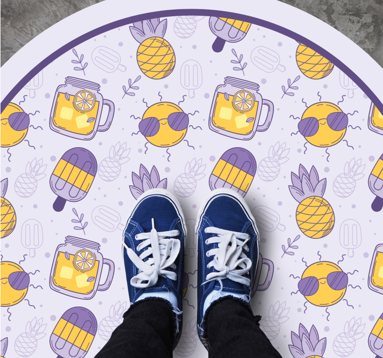 Tapete em vinil infantil diversão de verão tropical - TenStickers