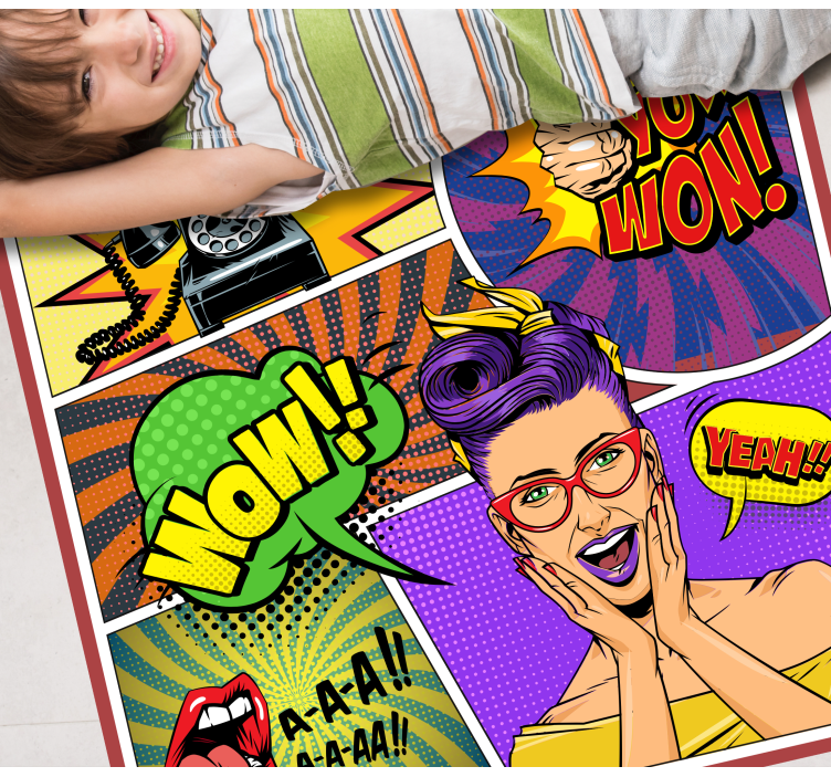 Tapete em vinil infantil expressões da pop art - TenStickers