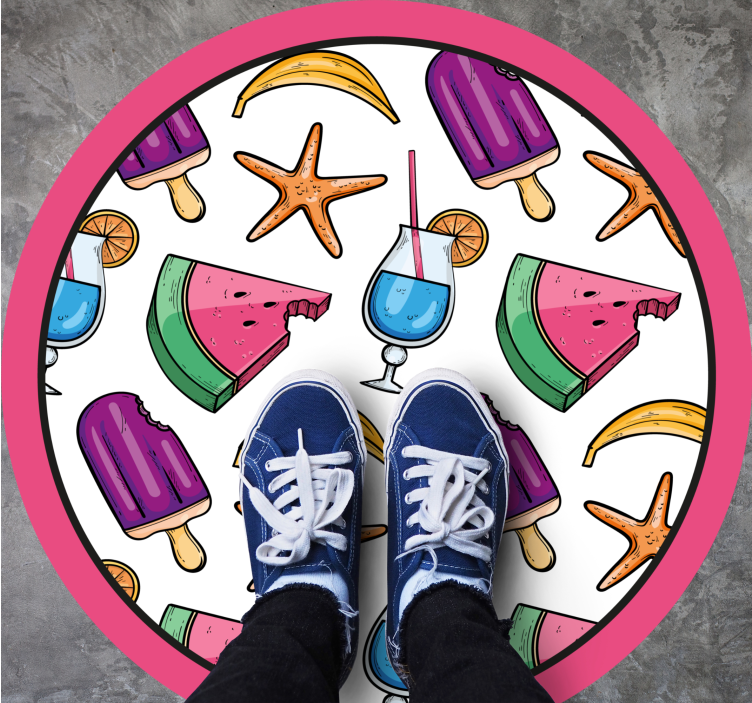 Tapete em vinil infantil guloseimas coloridas de verão - TenStickers