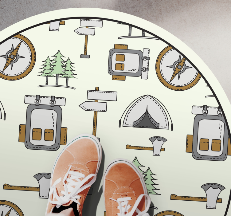 Tapete vinílico de estradas para acampamento - TenStickers