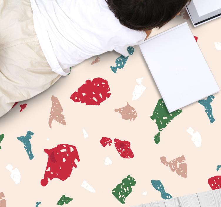 Tapete vinílico outras texturas design de terrazzo colorido - TenStickers