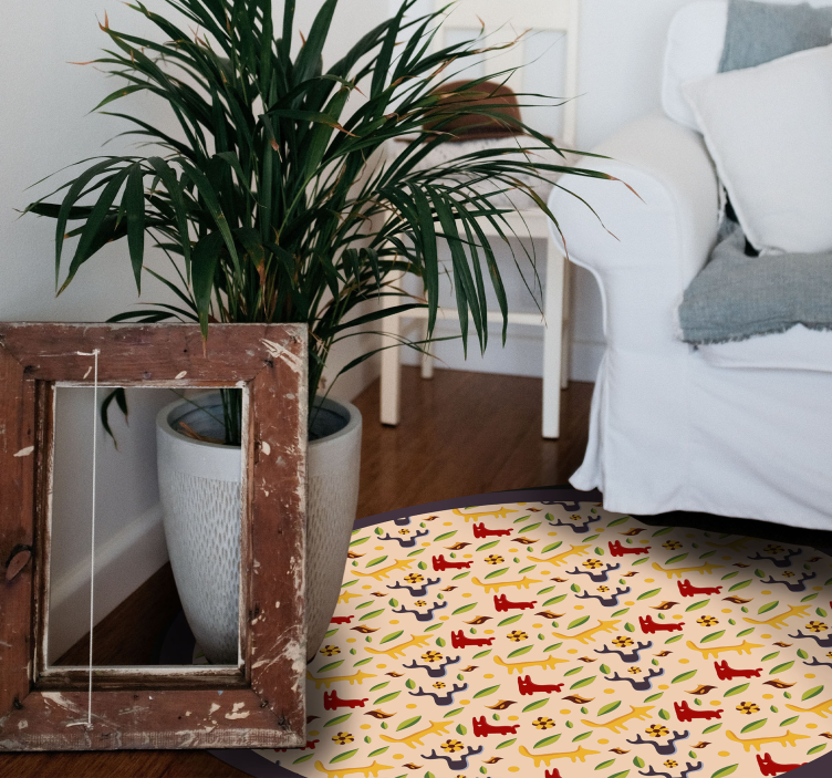 Tapete em vinil infantil animais coloridos da floresta - TenStickers