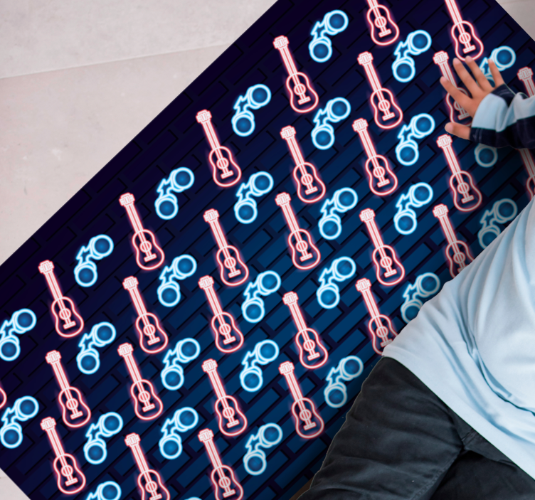 Tapete vinílico juvenil padrões inspirados em música - TenStickers