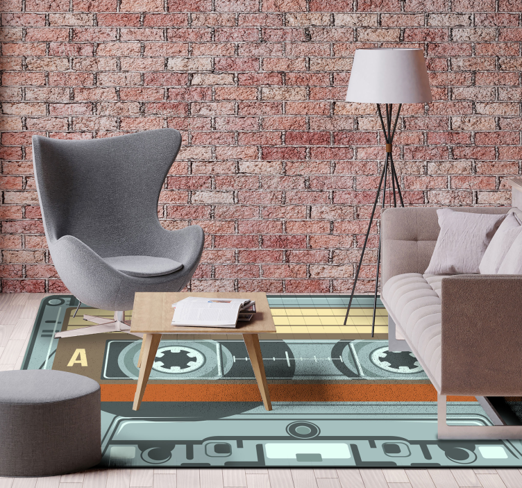 Tapete em vinil vintage cassete - TenStickers
