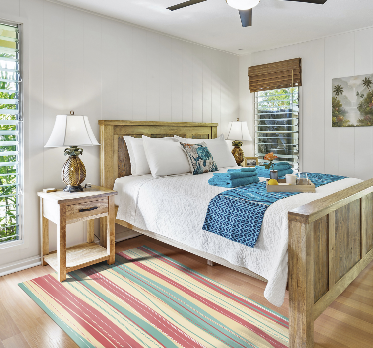 Tapete com riscas multicoloridas - TenStickers