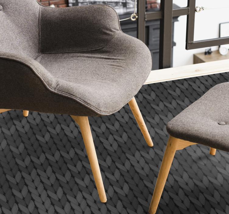 Tapete de vinil mínimo de cordas cinza - TenStickers