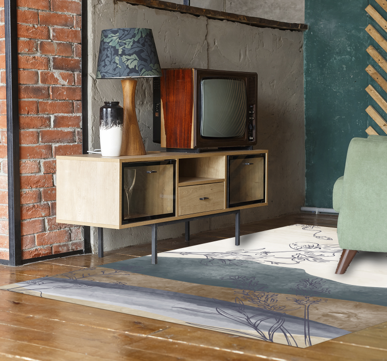 Tapete floral pintado da natureza - TenStickers