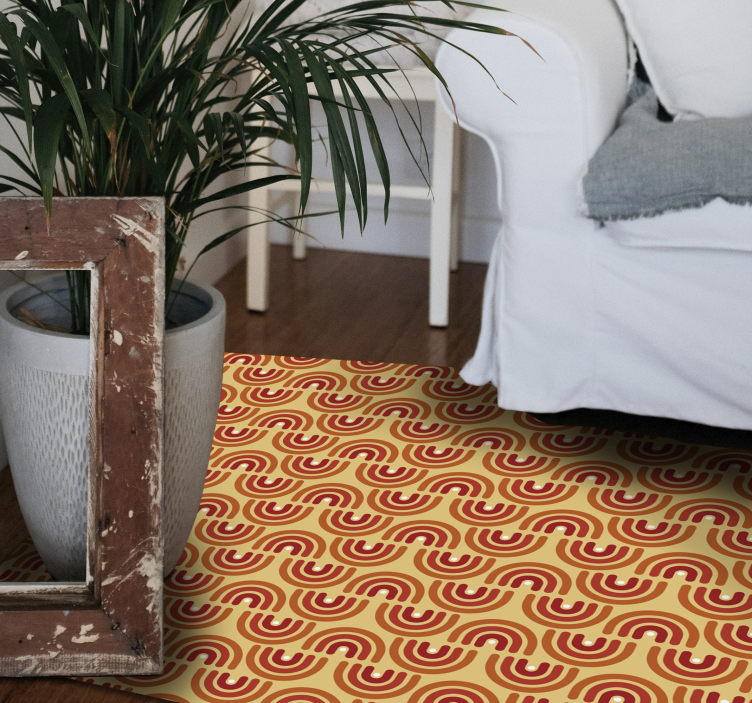 Tapete vintage ondas grandes dos anos 70 - TenStickers