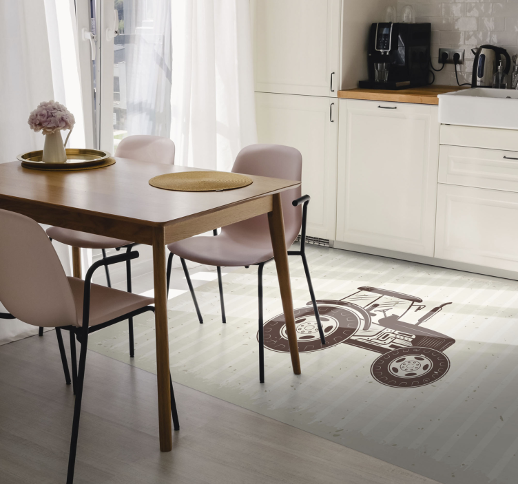 Tapete de vinil vintage de trator agrícola vintage - TenStickers