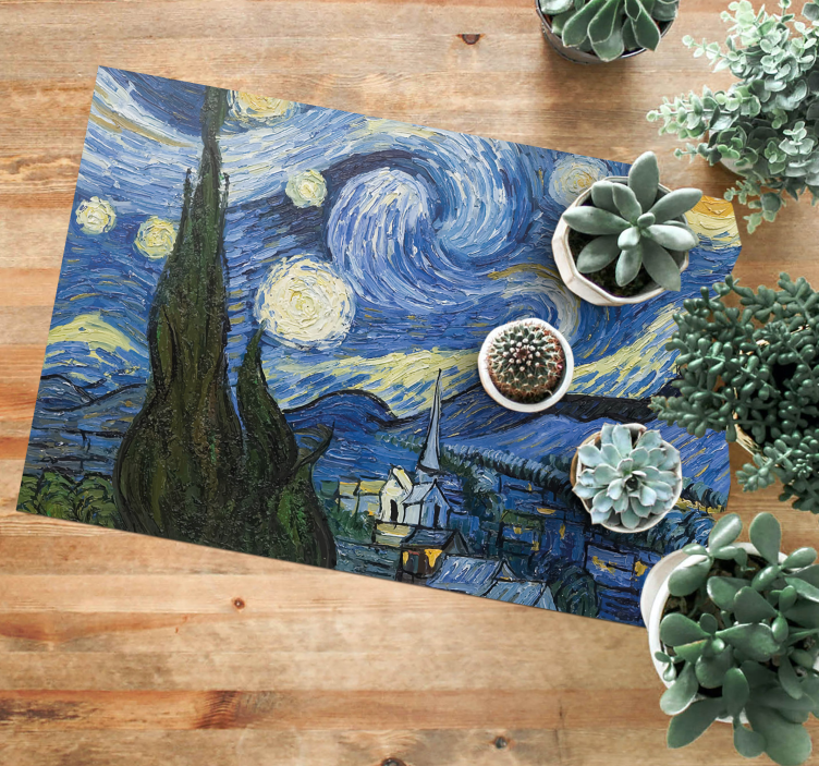 Tapete de vinil van gogh starry night para sala de jantar - TenStickers