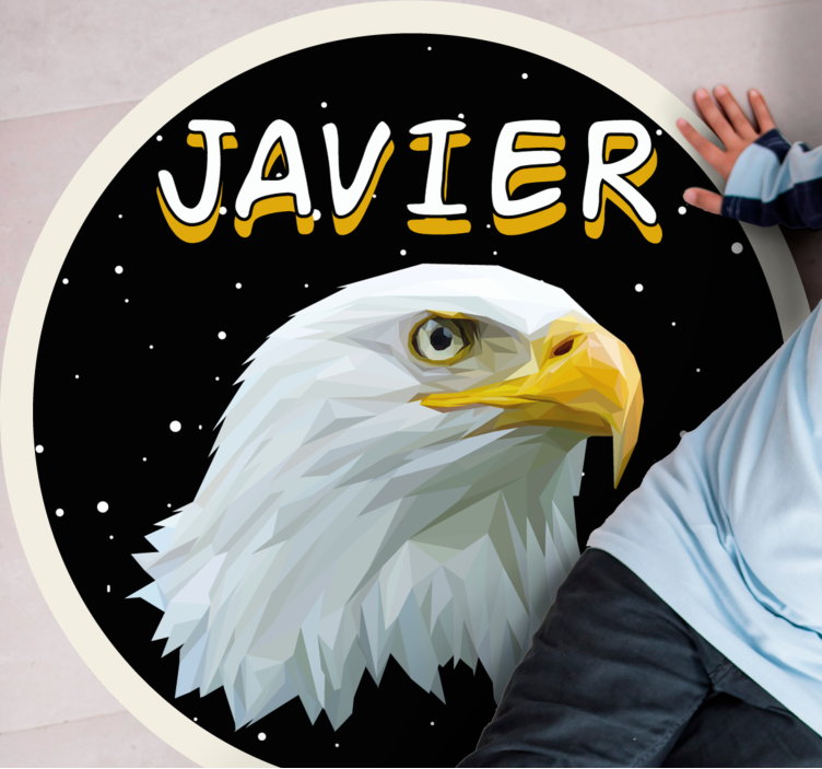 Tapete vinílico com nome águia personalizável - TenStickers