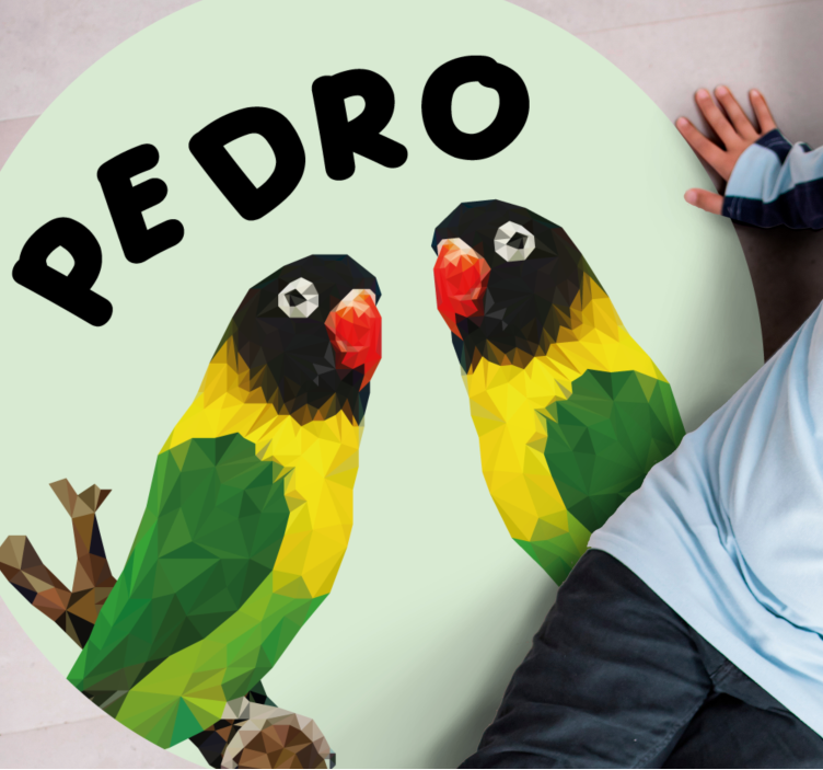 Tapete vinílico com nome pombinhos personalizáveis - TenStickers