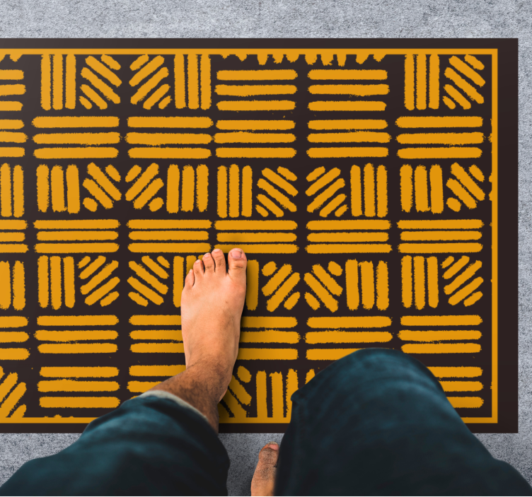 Tapete vinílico etnicas padrão geométrico abstrato - TenStickers