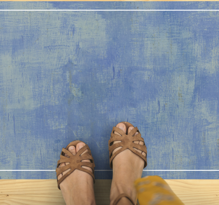 Tapete vinílico para gabinete Azul com forma retangular - TenStickers