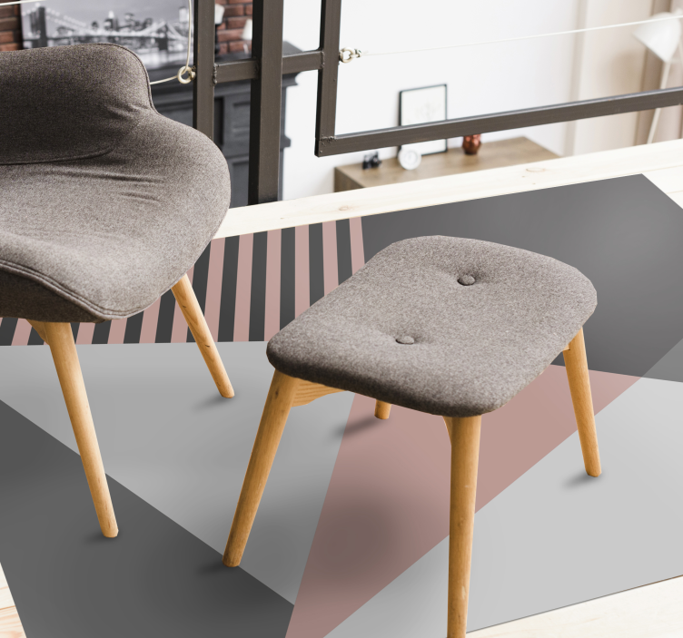 Tapete vinílico para gabinete Azulejo moderno geométrico rosa e c - TenStickers