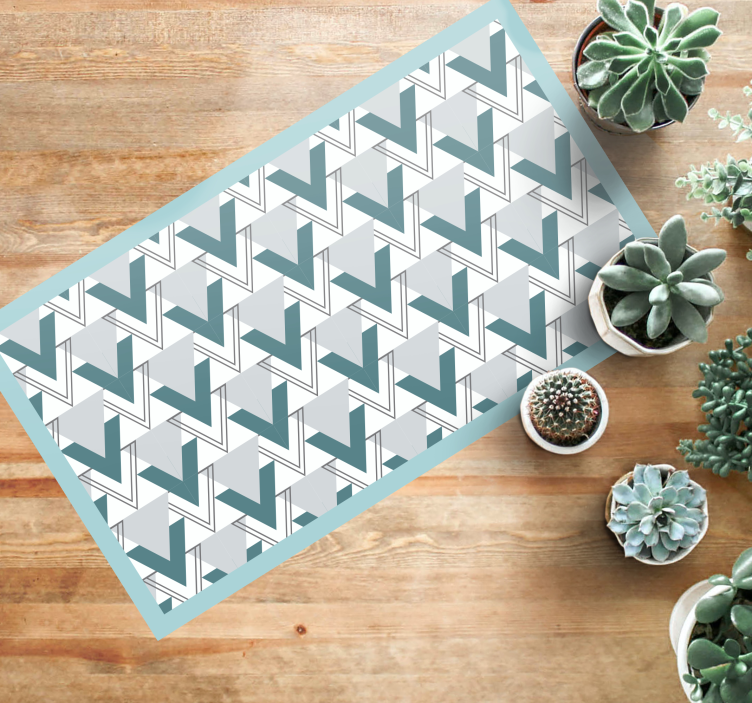 Tapete vinílico para gabinete Padrão de triângulos nórdicos em az - TenStickers