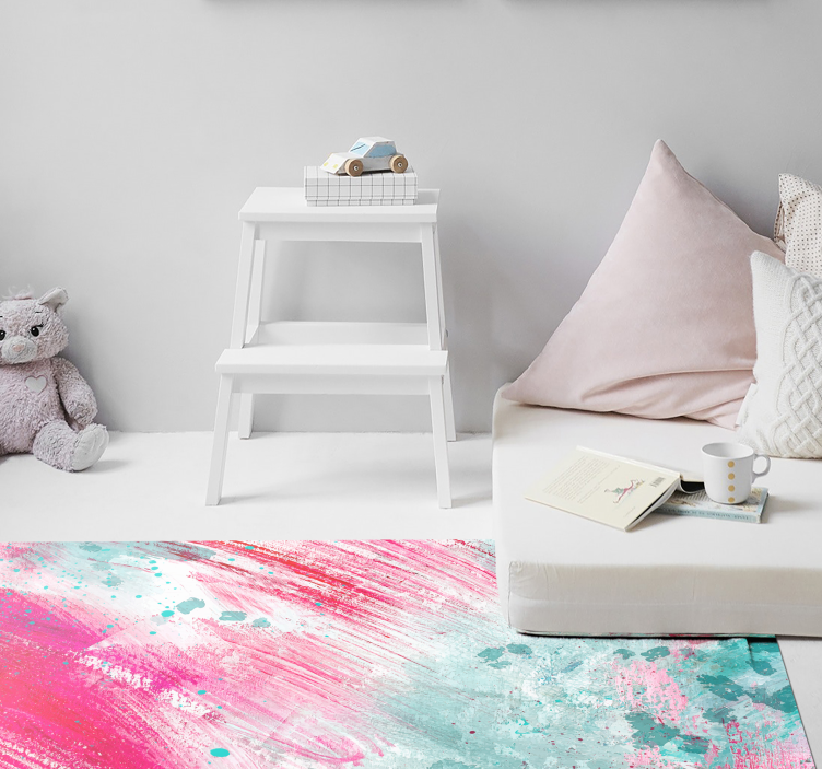 Tapete vinílico para gabinete Respingo colorido de arte moderna - TenStickers