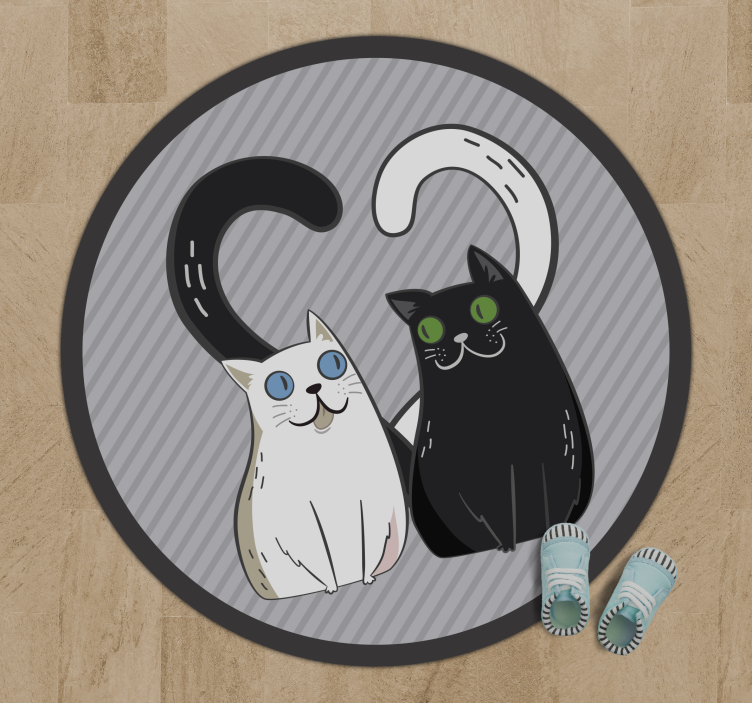 Tapete vinílico de animais felinos fofinhos - TenStickers