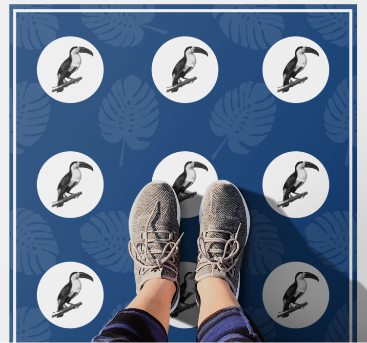 Tapete vinílico de animais padrão de tucano tropical - TenStickers