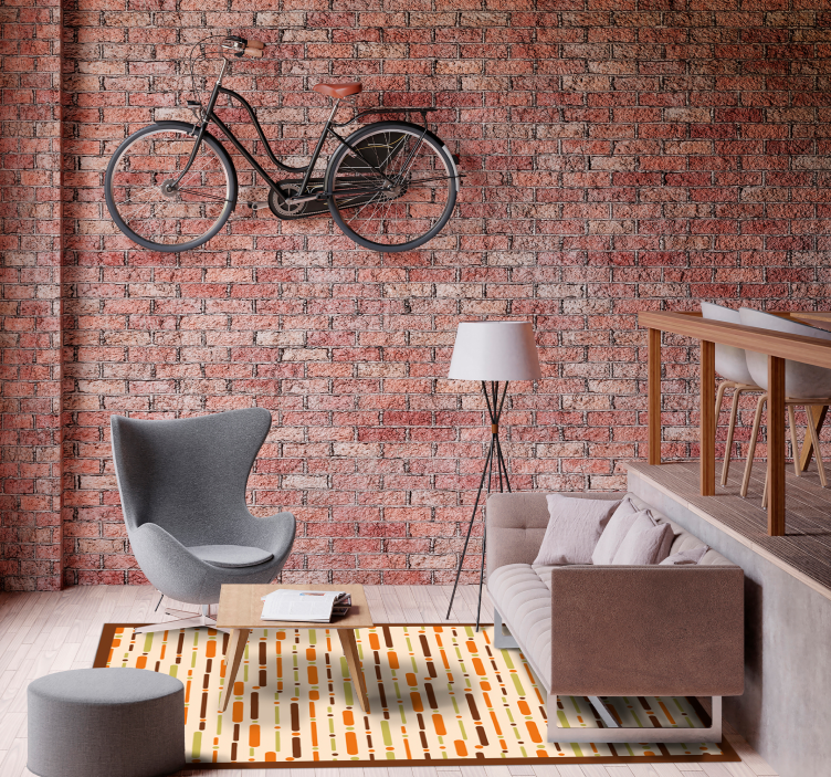 Tapete vinílico às risca decoração com padrão linear - TenStickers